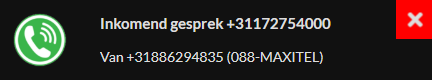 Inkomende oproep notificatie